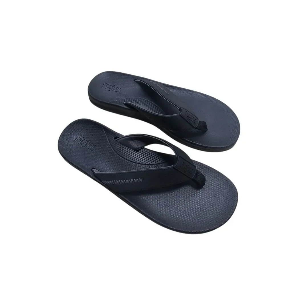 Flojos Men's Flip Flops Black 11